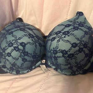Victoria's Secret 38D Push Up Navy/Blue Bra